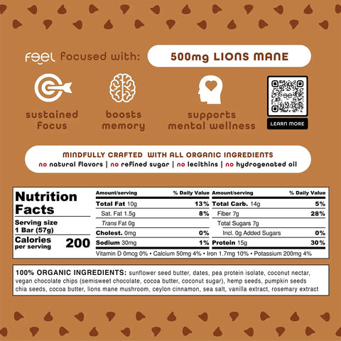 Feel Bars-Brownie Chocolate Chip