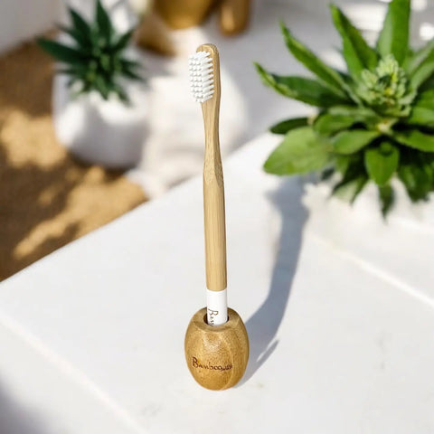 Bamboo Toothbrush Stand