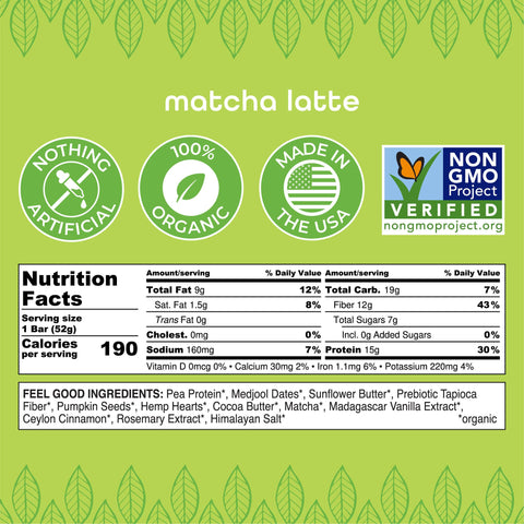 Feel Bars - Matcha Latte (Caffeinated)