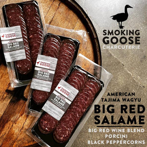 Big Red Wagyu Salame: Sliced