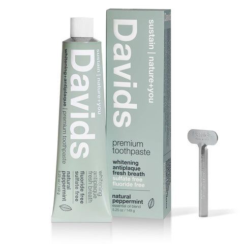 Davids premium toothpaste  /  natural peppermint / 5.25 oz