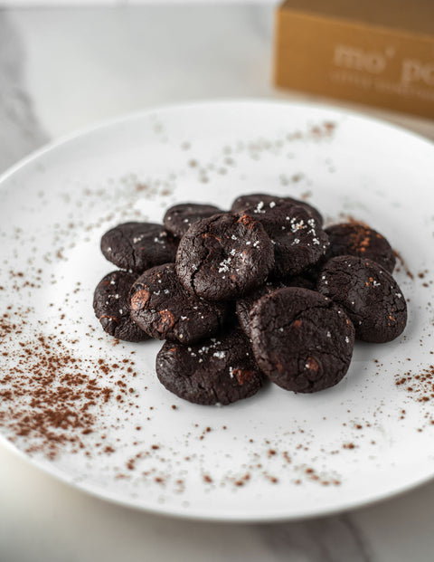 Flourless Double Chocolate Sea Salt Cookie Bites
