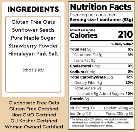 Mylk Labs Maple  Strawberry Oatmeal