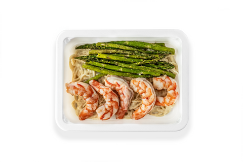 Shrimp Alfredo with Asparagus