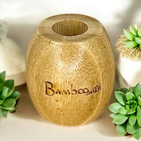 Bamboo Toothbrush Stand