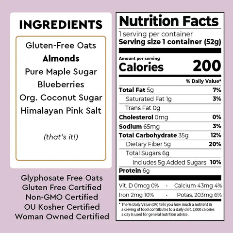 Mylk Labs Blueberry Maple Oatmeal