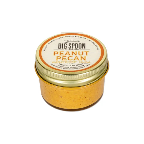 Big Spoon Peanut Pecan Butter with Wildflower Honey 3 oz Jar
