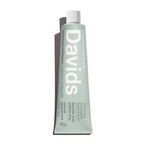 Davids premium toothpaste  /  natural peppermint / 5.25 oz