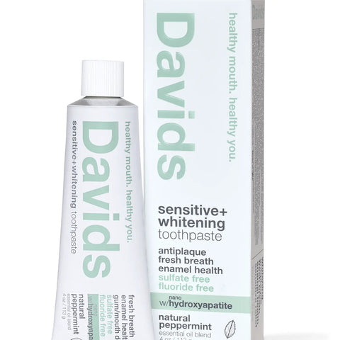 Davids Sensitive+Whitening Nano-Hydroxyapatite Premium Toothpaste / Peppermint / 4 oz