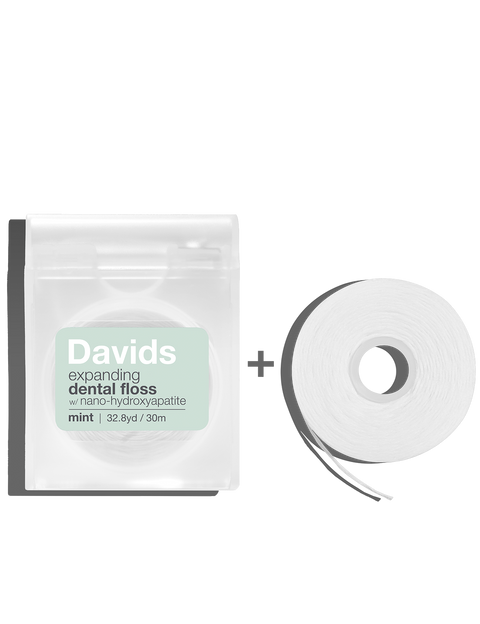 Davids expanding dental floss/refillable dispenser + refill