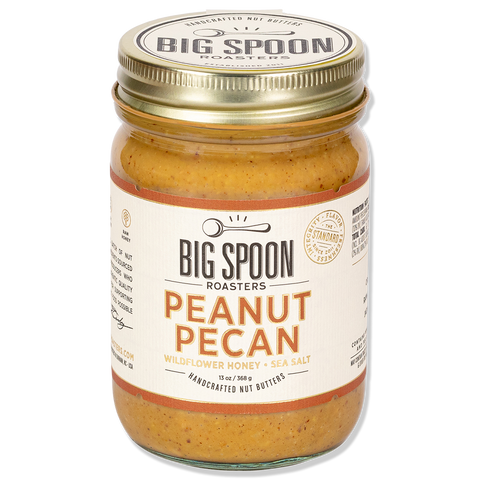 Big Spoon Peanut Pecan Butter with Wildflower Honey 13 oz Jar