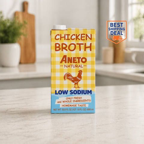 Aneto Low Sodium Chicken Broth 33.8oz